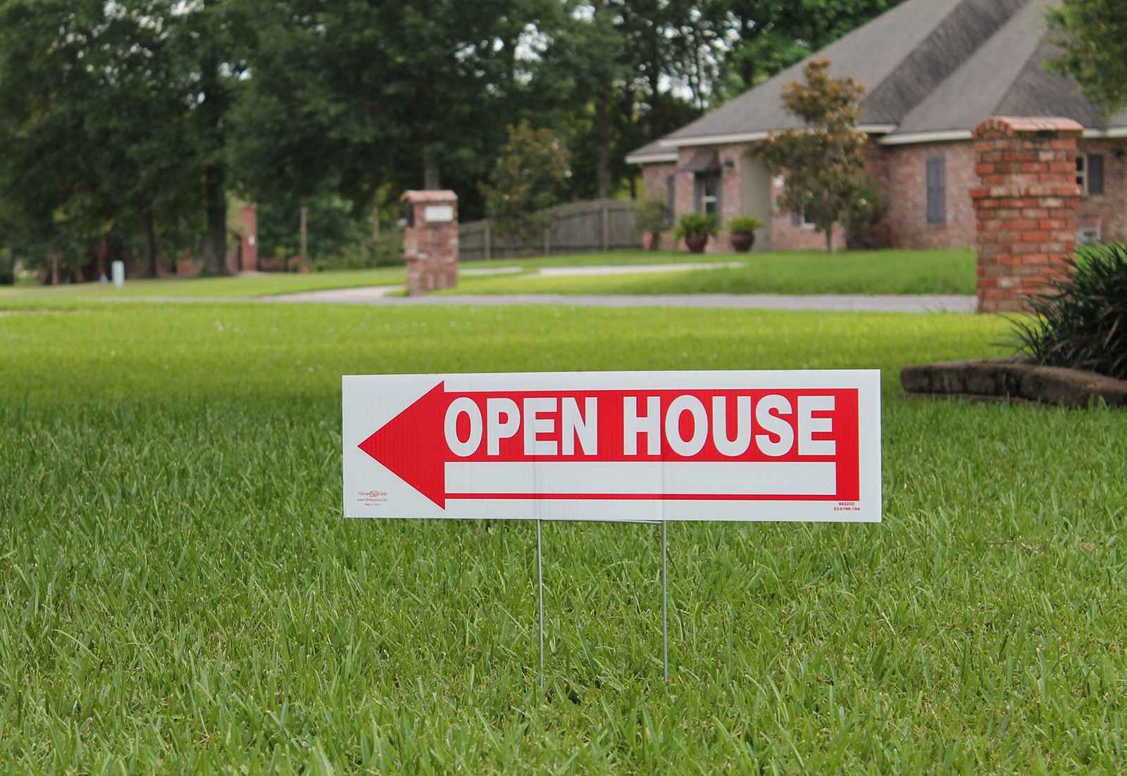 Open house sign for real estate